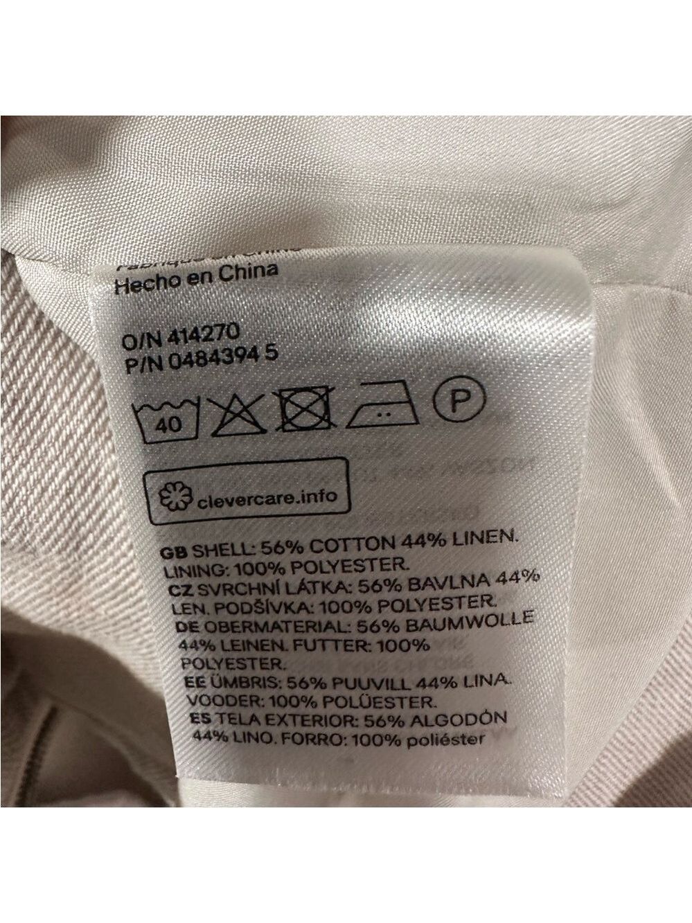 H&M Women's Beige Zip Up Jacket Size 6 - Picture 6 of 7